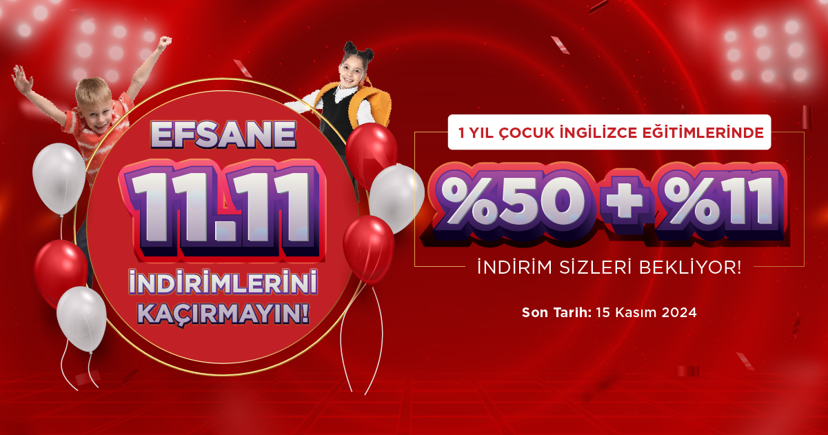 kampanya Çocuklar için ingilizce indirim kampanyası
