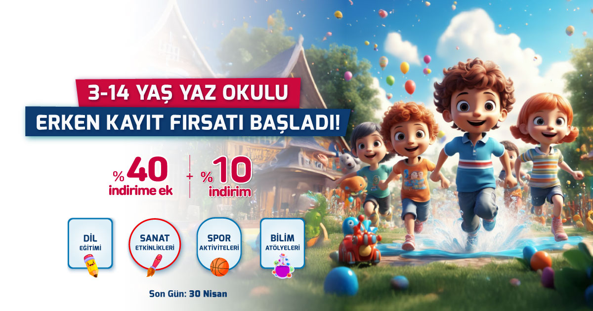3-14 Yaş Çocuklar İçin İngilizce Kursu Yaz Okulu