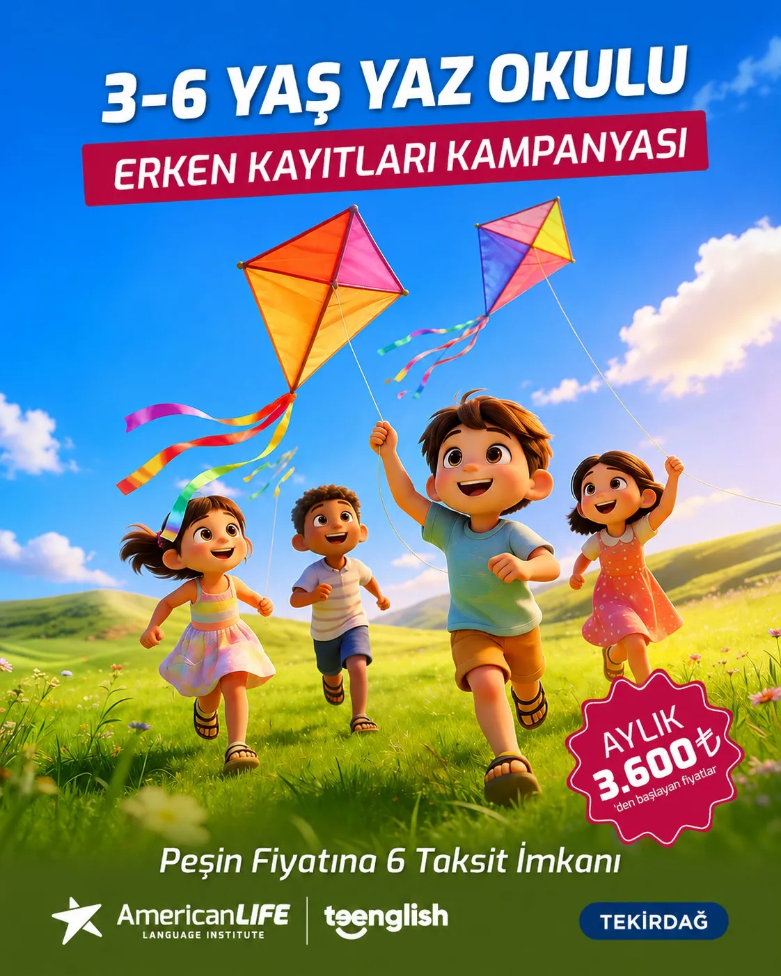 3-6-yas-yaz-okulu Tekirdağ Teen Yaz Okulu Erken Kayıt